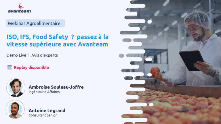 Replay disponible webinar ISO, IFS, Food Safety